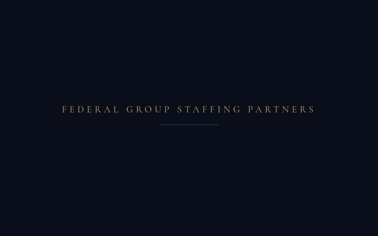 Homepage screenshot of Federal Group Staffing Partners LLC | Cleared Personnel. Mission Ready., Demos & Portfolio site